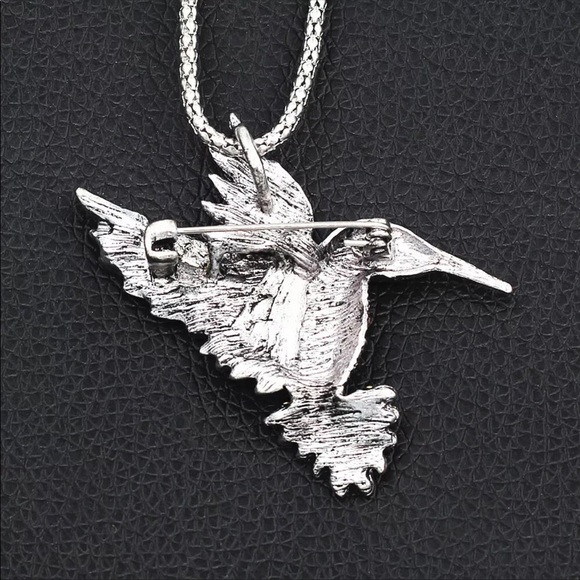 💯 Stunning Hummingbird necklace/brooch🤩❤️ - Picture 3 of 4